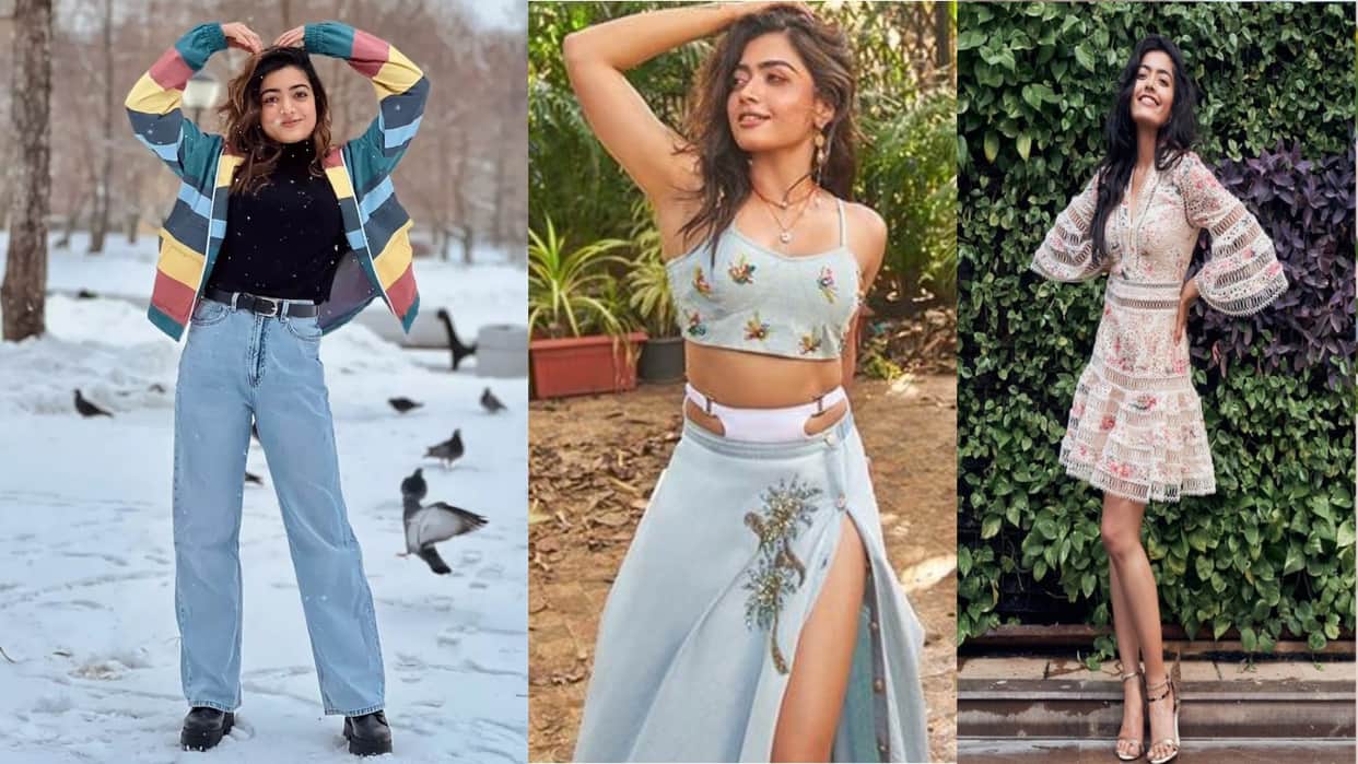 Today Fashion Tips Actress Rashmika Mandanna Dress Style Cute Look Images Pic Photos News in Hindi