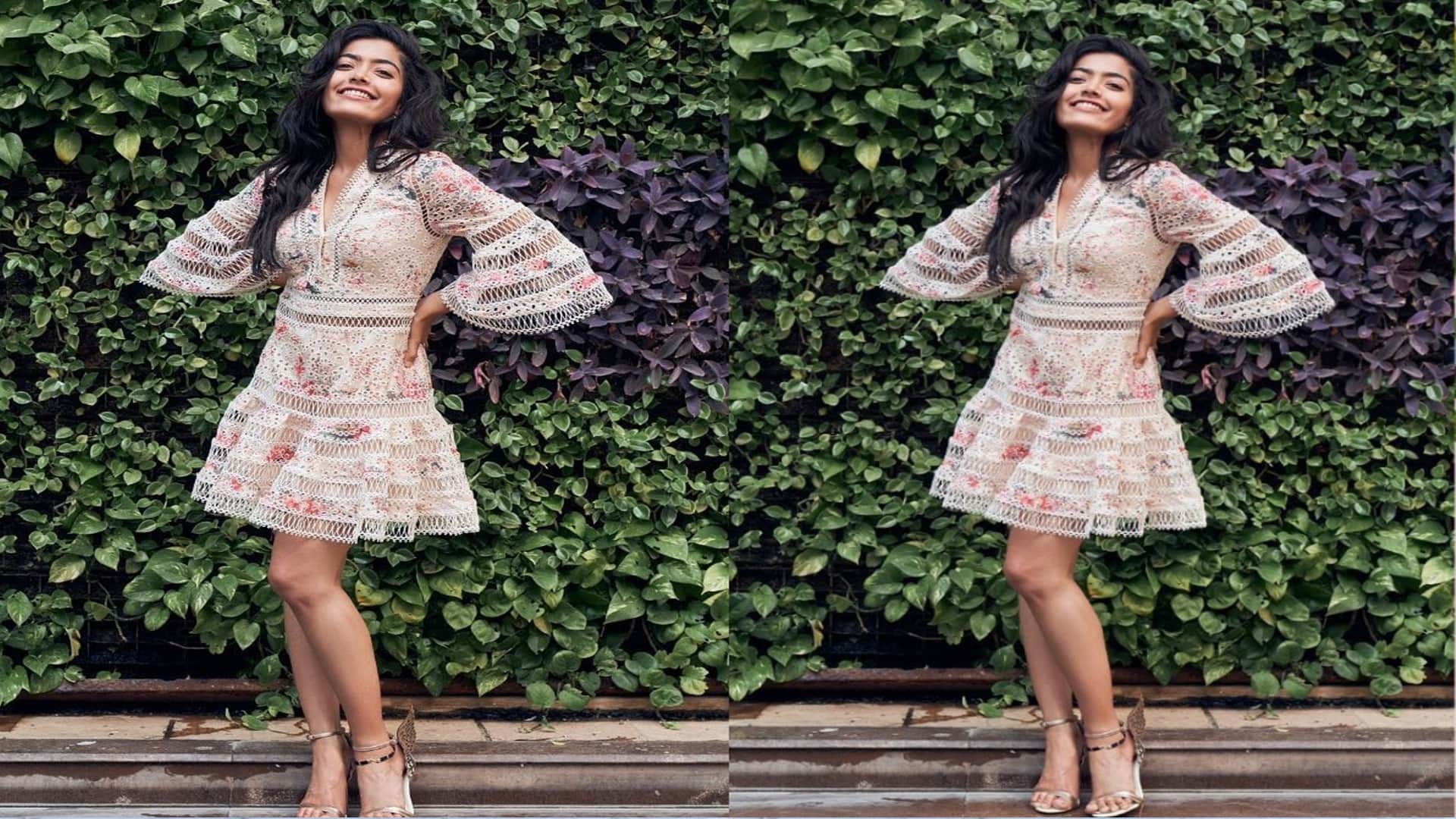 Today Fashion Tips Actress Rashmika Mandanna Dress Style Cute Look Images Pic Photos News in Hindi
