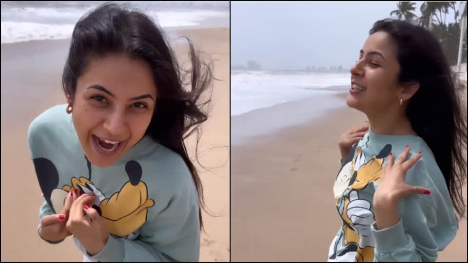 kabhi eid kabhi diwali actress Shehnaaz Gill shared a beautiful video having fun on the beach