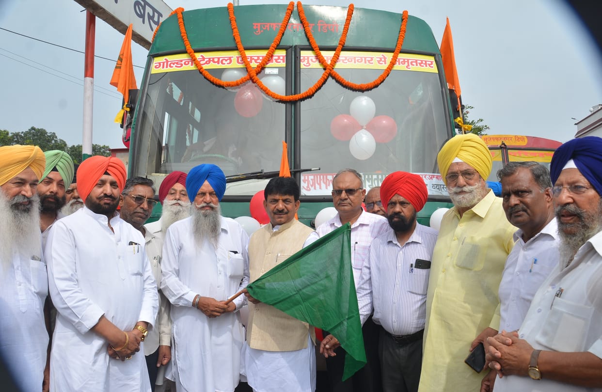 Roadways gift to Vyas Satsang, first bus leaves for Amritsar