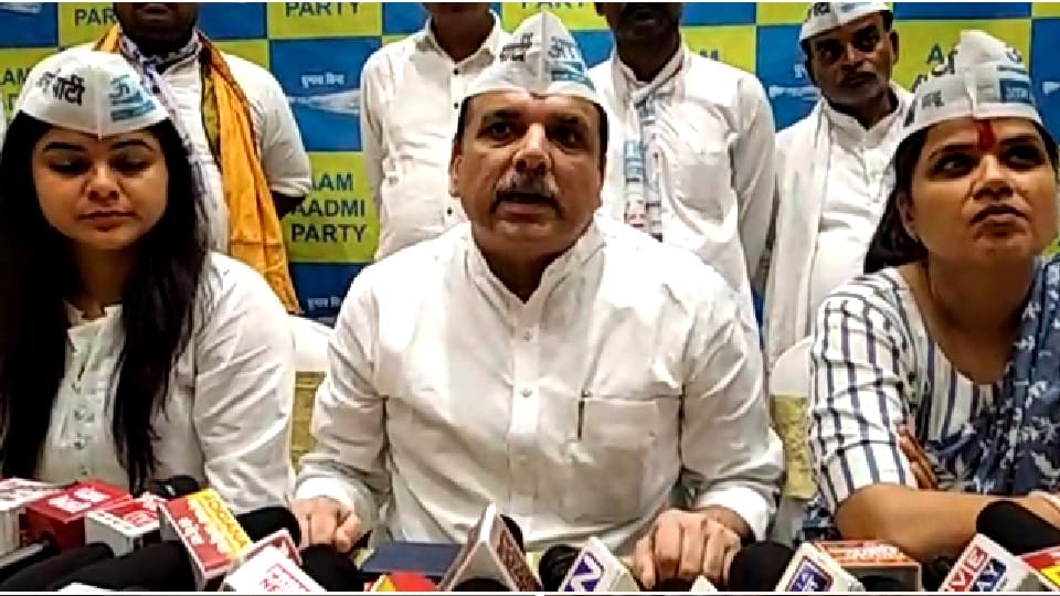 Madhya Pradesh: In Gwalior, AAP MP Sanjay Singh said – BJP MLA kidnapping gang in the country, ED becomes BJP's office