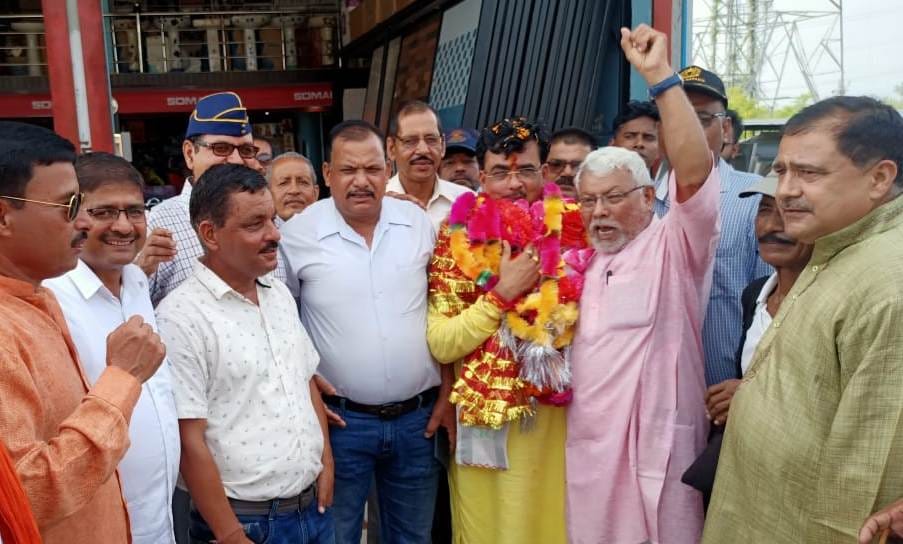 Welcome of Kailash Gahtodi in Tanakpur