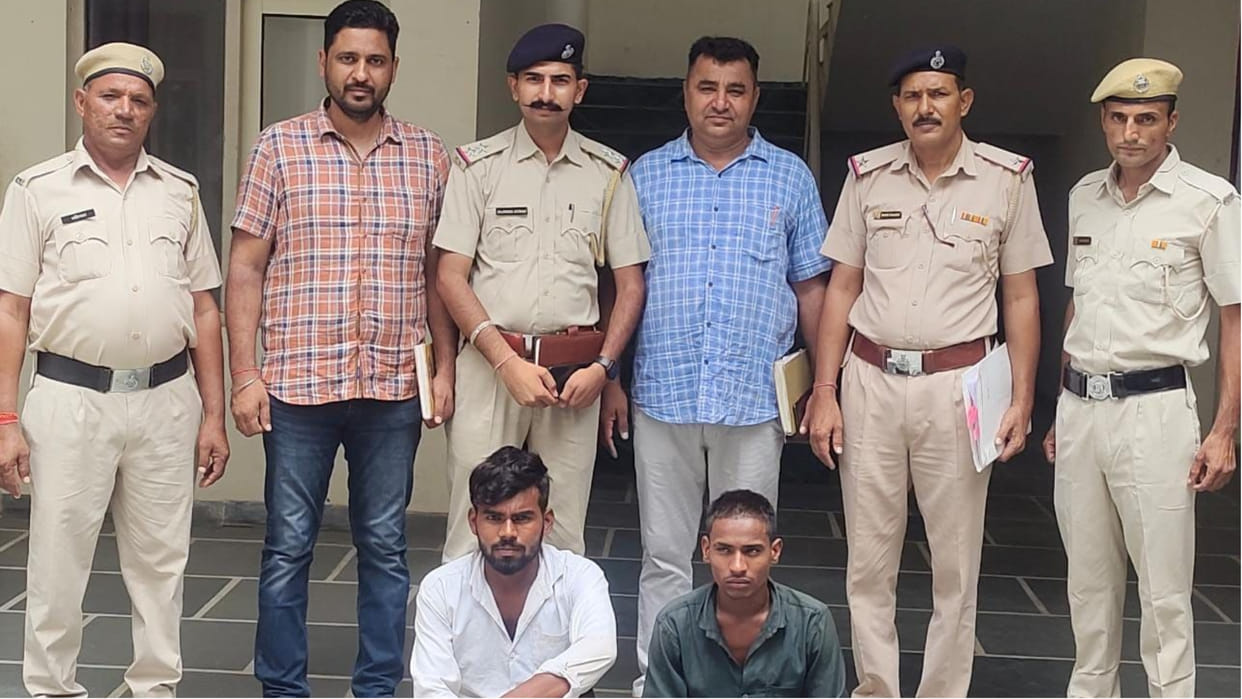 CIA Narwana arrested two accused of demanding extortion from the businessman on the name of Lawrence Bishnai and Goldie Brar gang in Jind