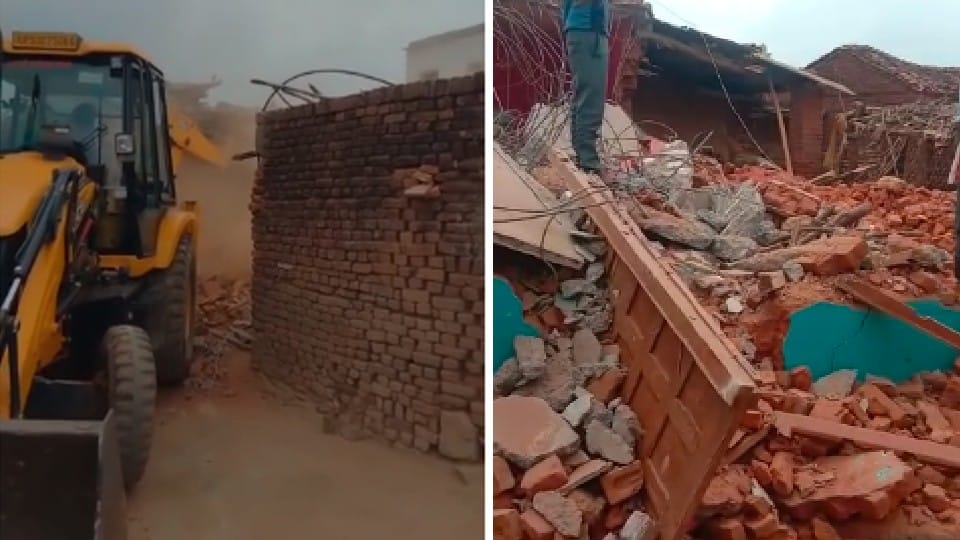 Madhya Pradesh: The house of the person who attacked the police was broken, SI was injured during voting