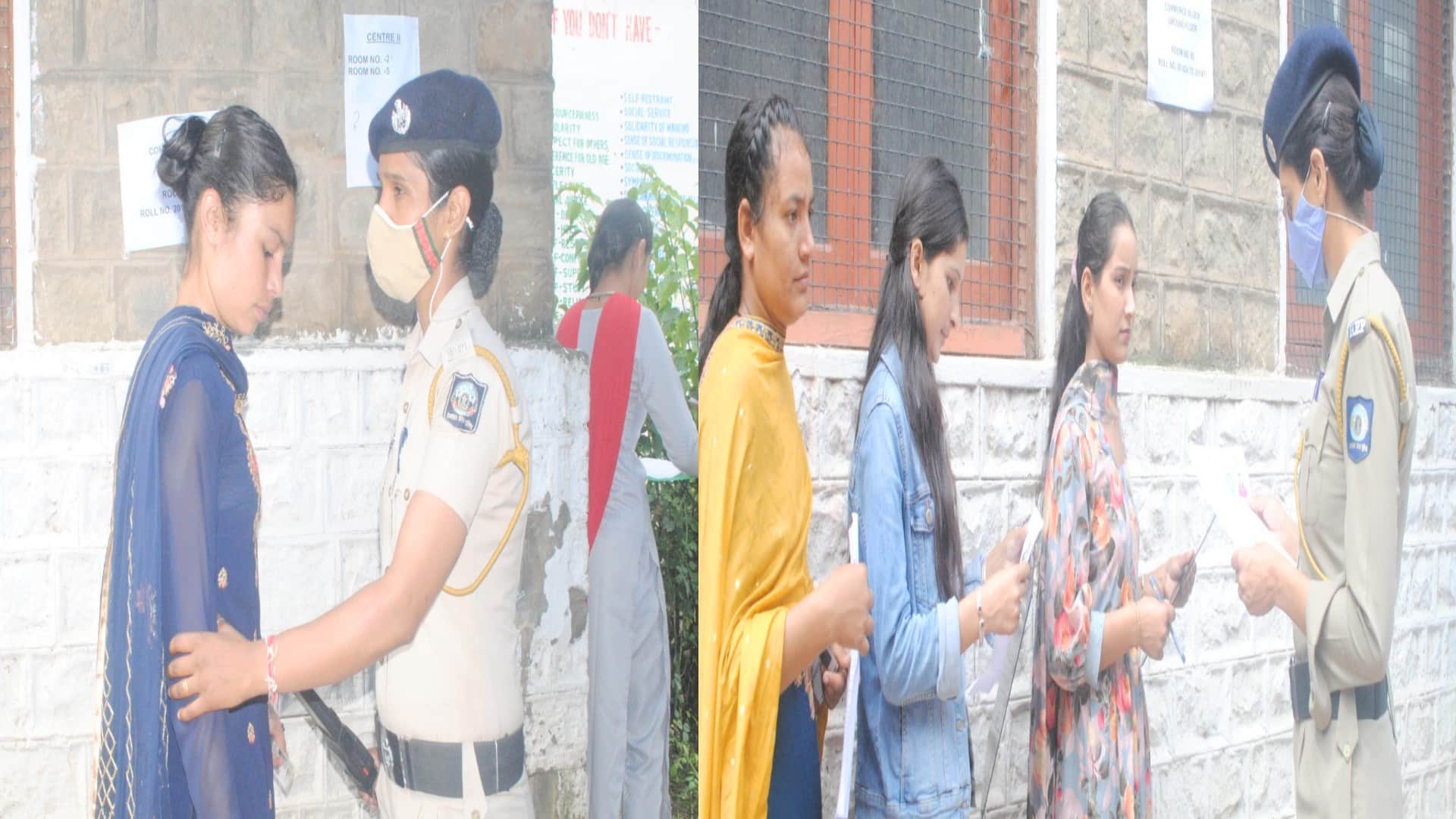 himachal Police constable recruitment written exam today live updates, Checking done by taking off the shoes jacket before entering the centers
