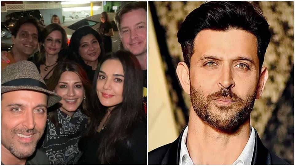 hrithik roshan party with preity zinta and sussanne khan arslan goni sonali bendre also appeared