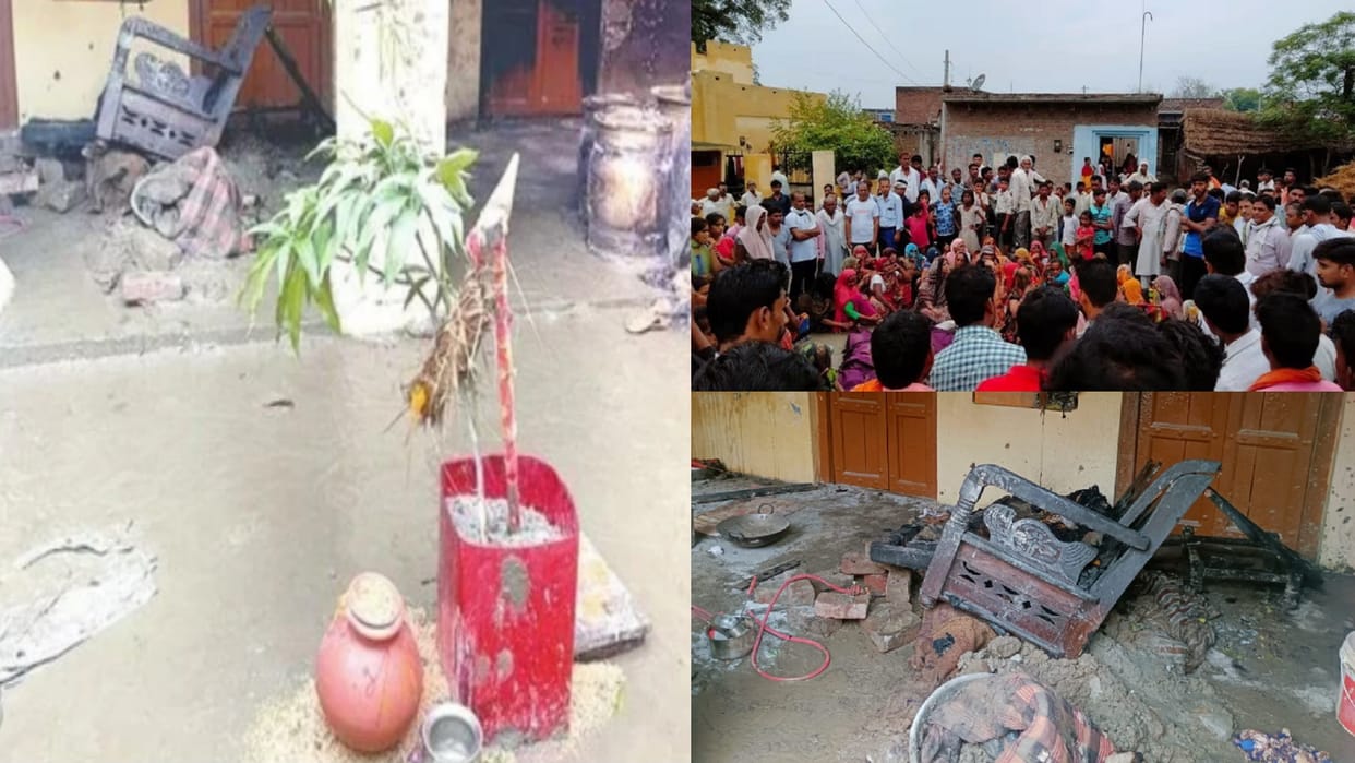 Shahjahanpur Fire Weeds at Priyanka wedding There was mourning due to the fire in the cylinder