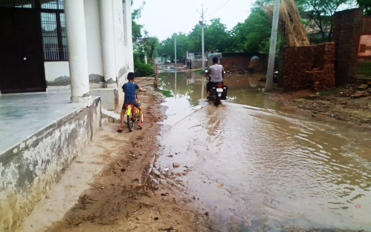 It rained on the second day as well, waterlogging at places