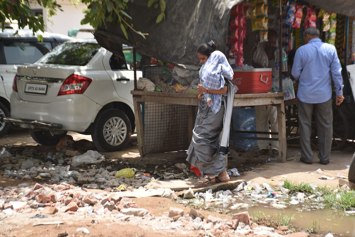 Even after the order of the DM, the private bus stand is in bad shape