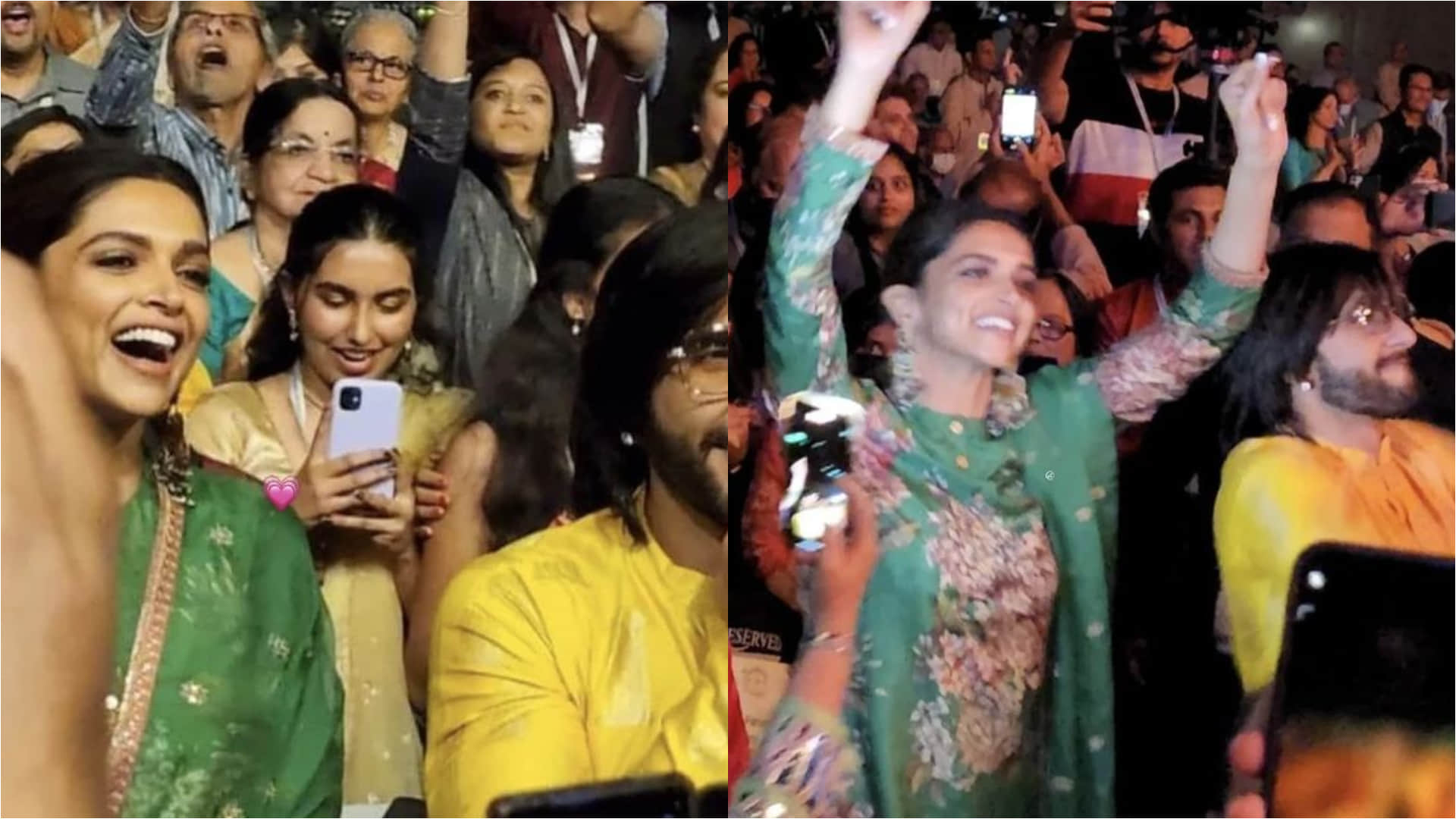 deepika padukone shows desi roots in pink printed kurta with heavy earrings