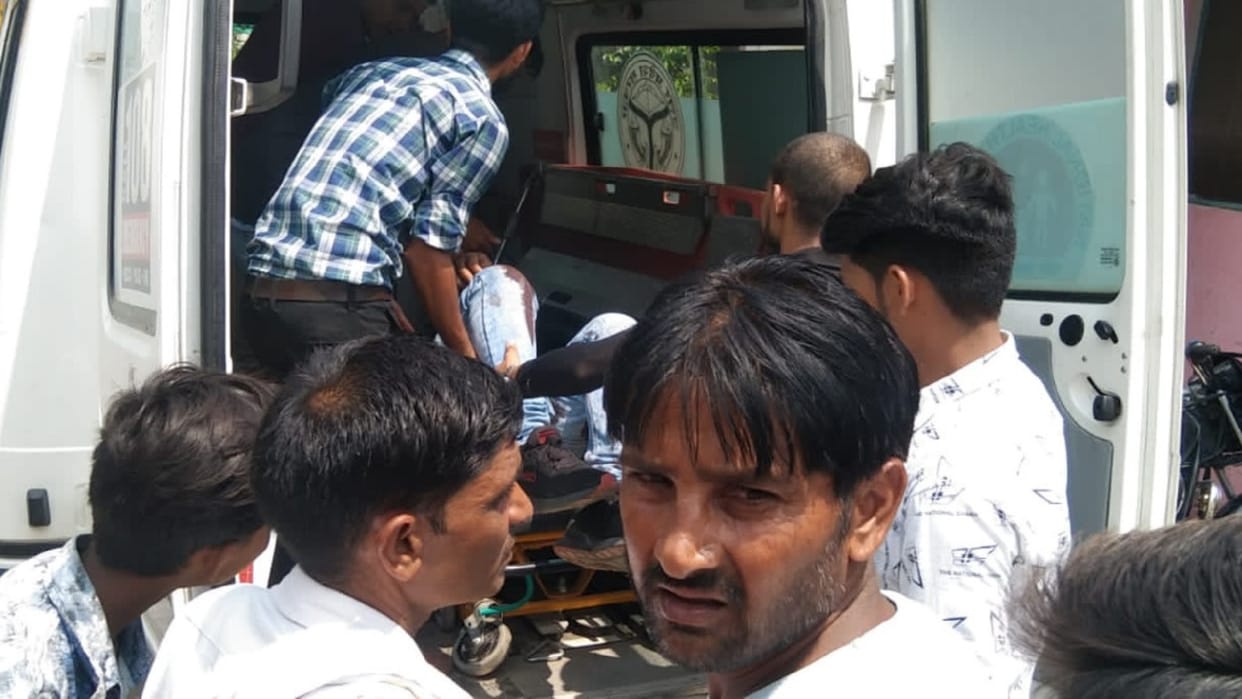 two killed as Speeding car hit four people standing on the side of the road in sahaswan Budaun