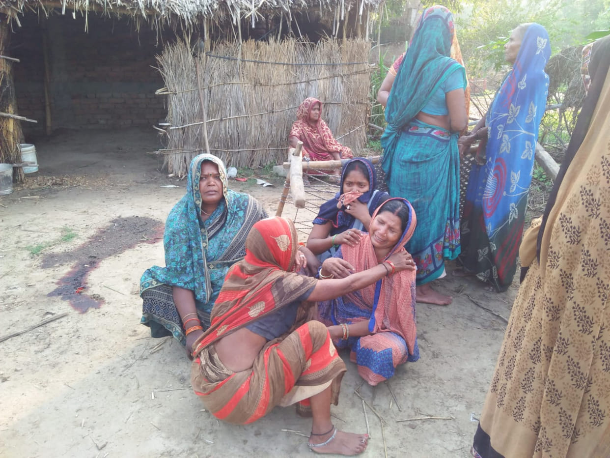 murder in ghazipur 85 years old man slit his throat  son and grandson committed this crime