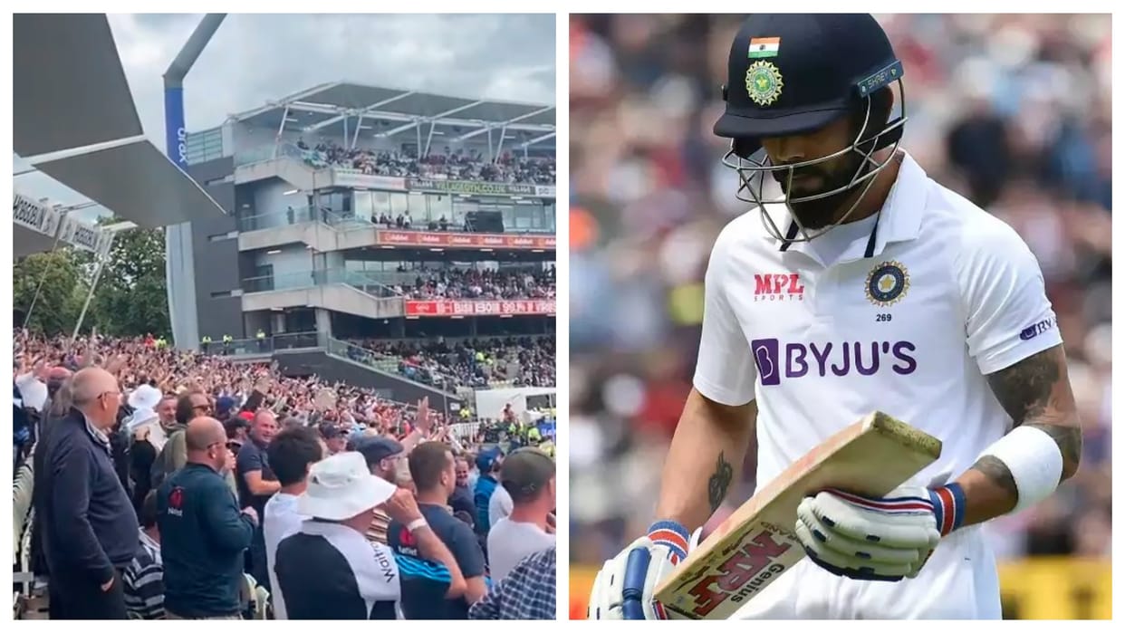 IND vs ENG Video Virat Kohli failed in both the innings of Edgbaston Test  Gets Taunted by England Barmy Army watch