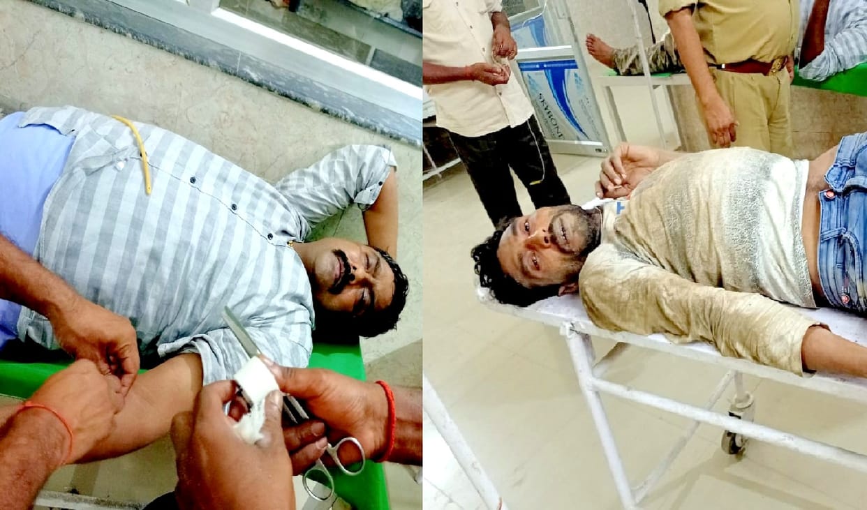 Encounter between police and miscreants in Ghatampur, bullets fired face to face, two injured including an inspector