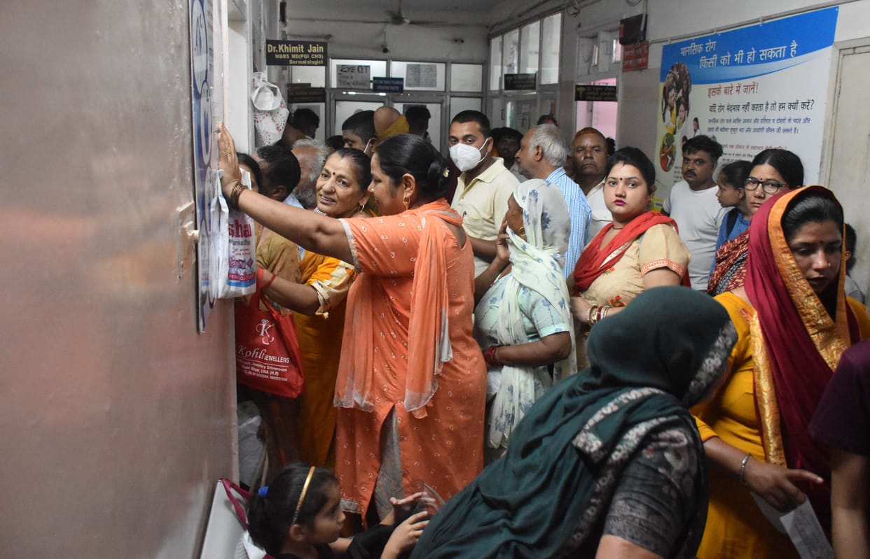 One doctor transferred and the other on leave, the families of the children returned after seeing OPD closed