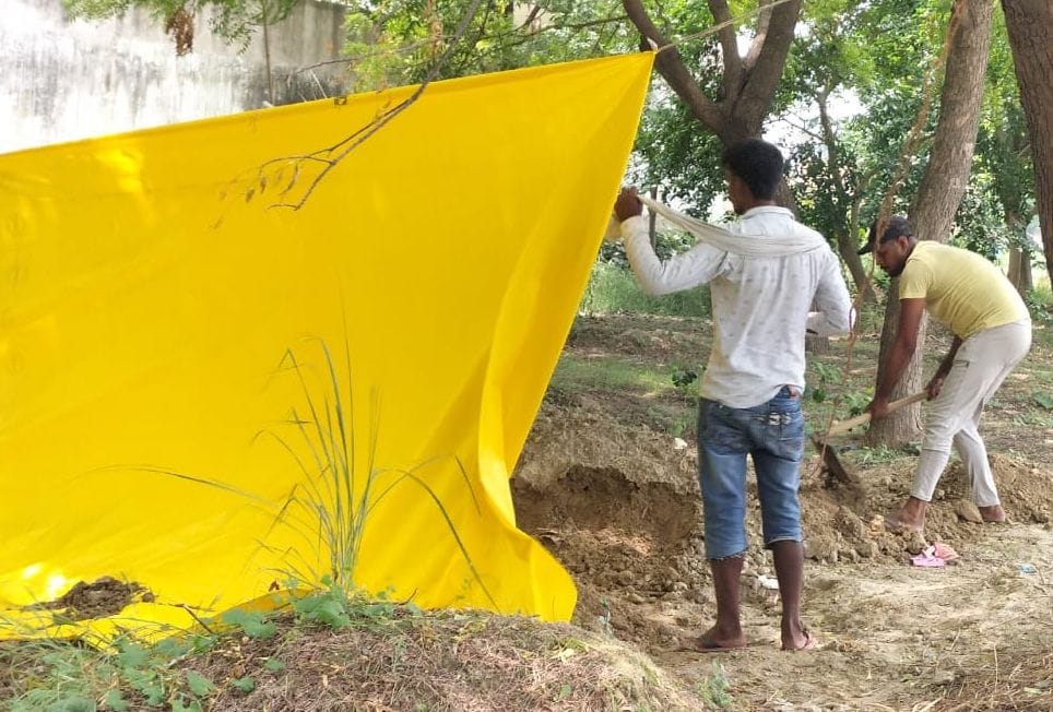Dead body removed from grave, sample collected for DNA test