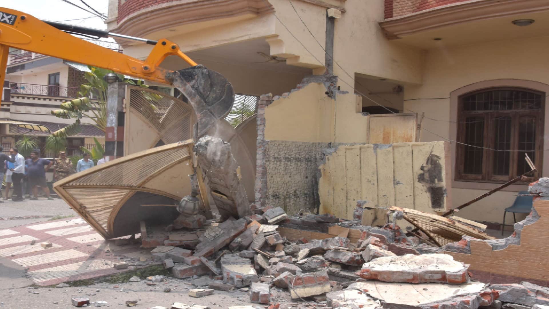 Three houses of former MLC Haji Iqbal and his brother Mahmood Ali were demolished in Saharanpur see photos