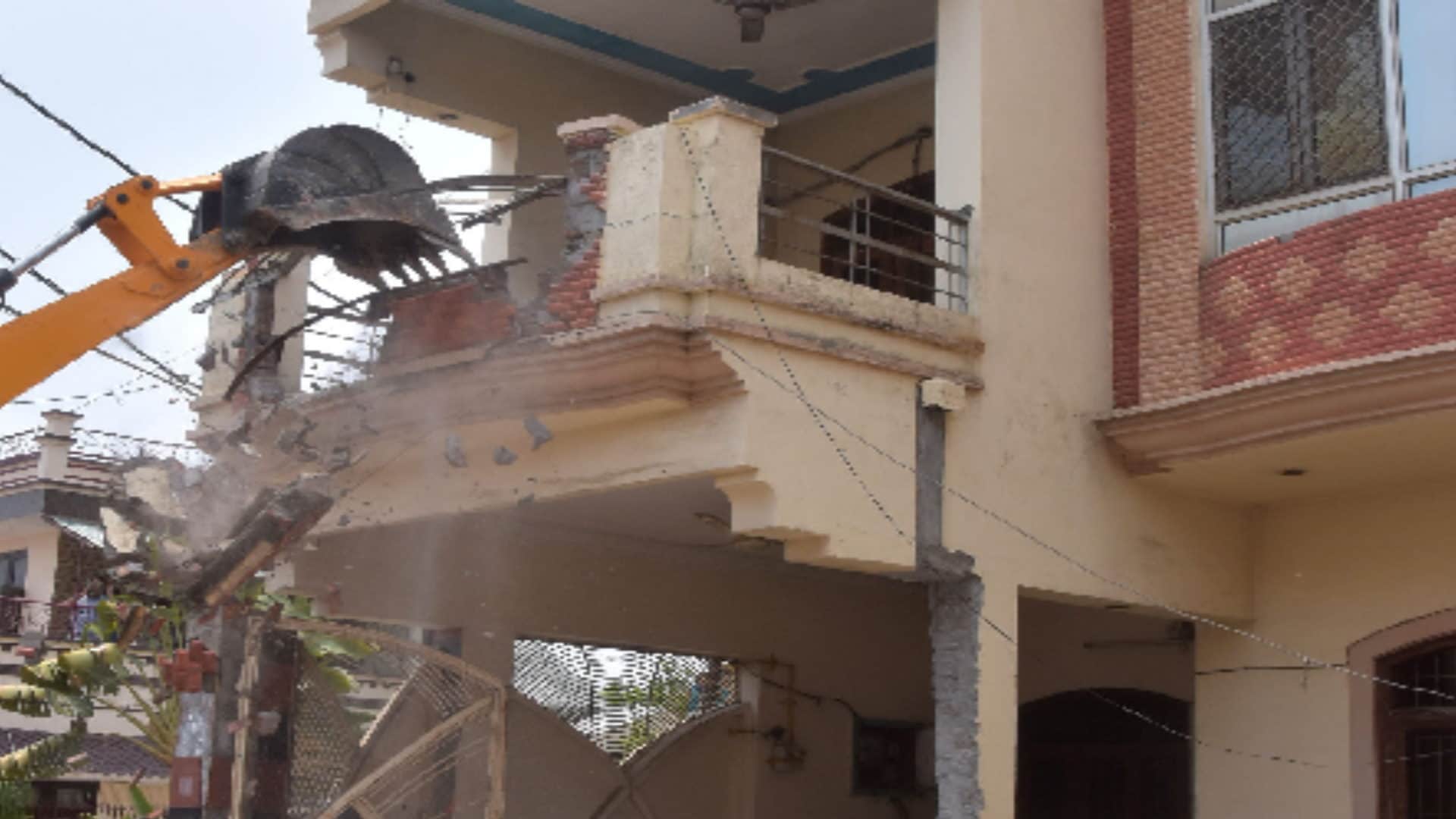Three houses of former MLC Haji Iqbal and his brother Mahmood Ali were demolished in Saharanpur see photos