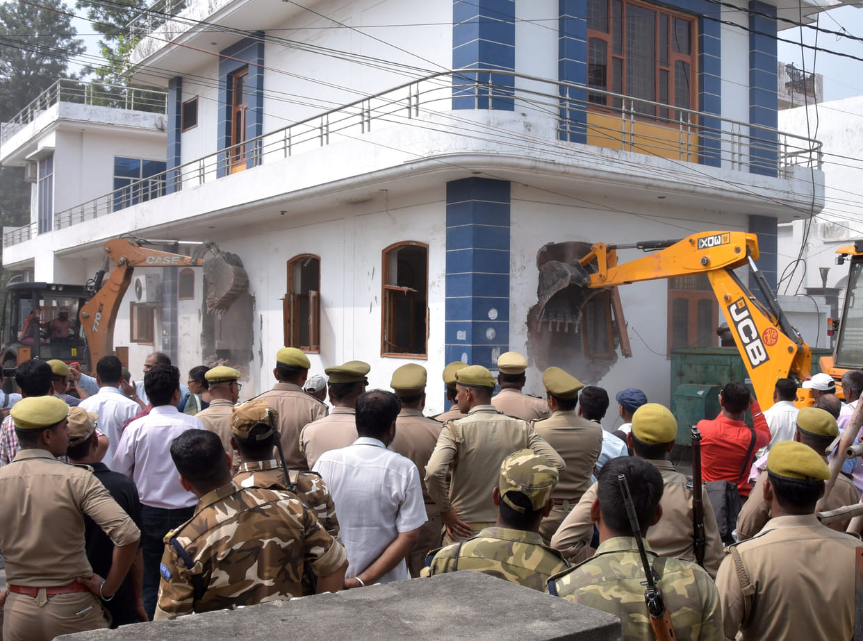 Bulldozers run on former MLC Haji Iqbal and Mahmood Ali's cells