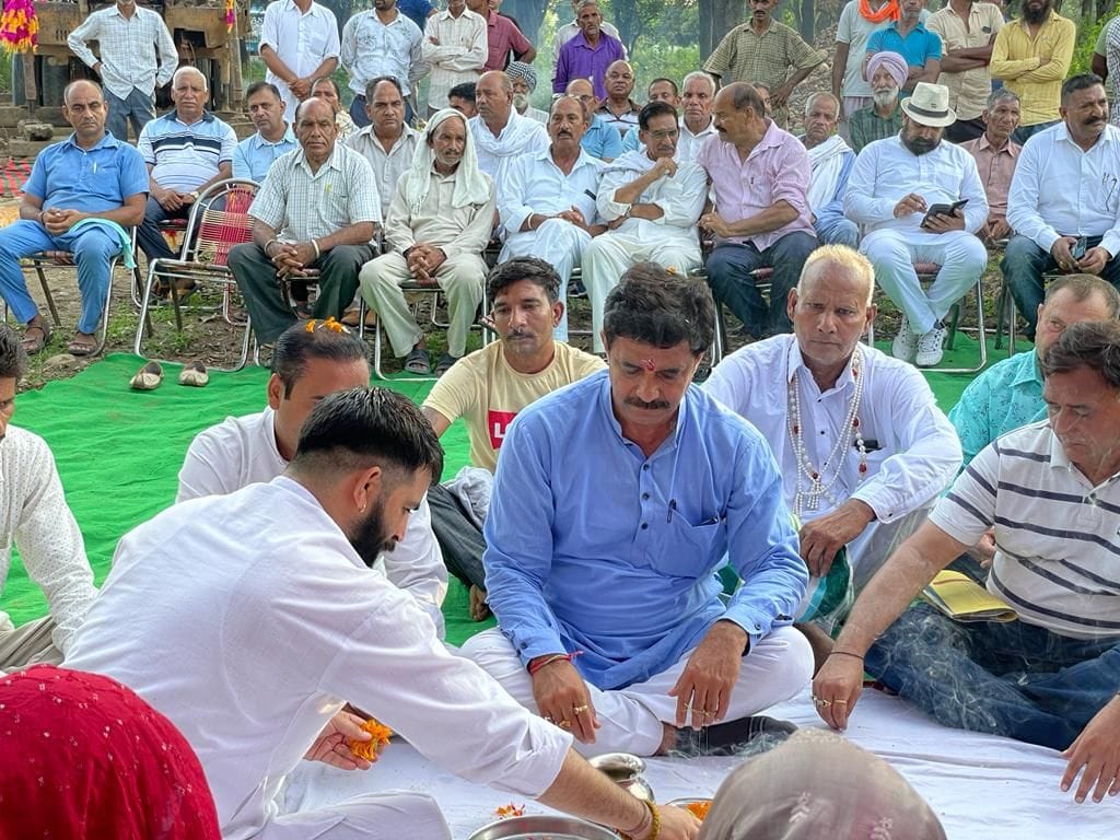 Bhoomipujan of drinking water tubewell in Bathri