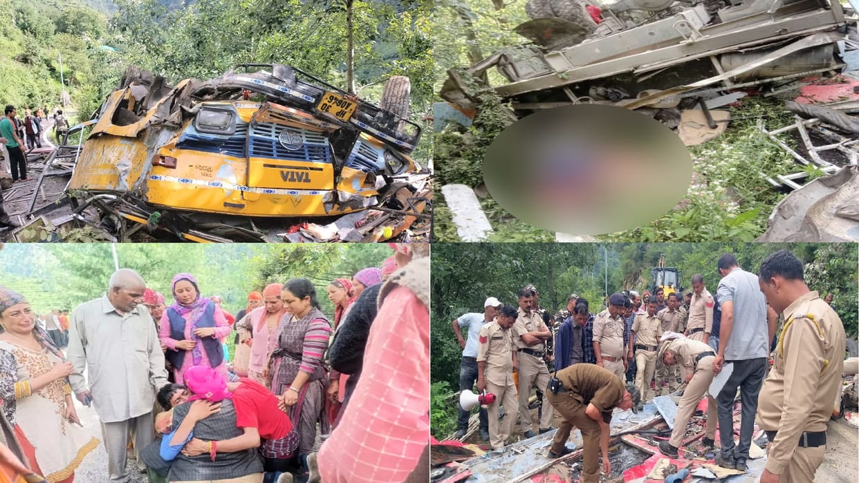 Kullu Himachal Pradesh Bus Road Accident People trapped under the bus were pleading for help
