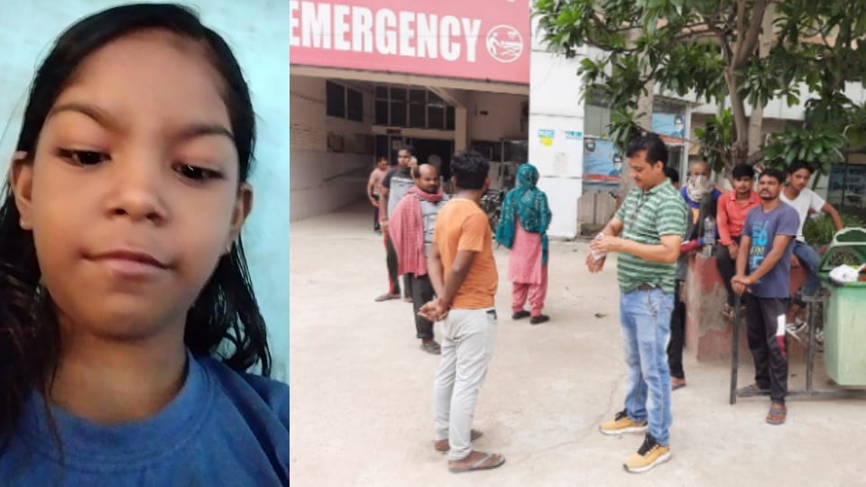 Girl Student of government school died after hit by private school bus in Sonipat