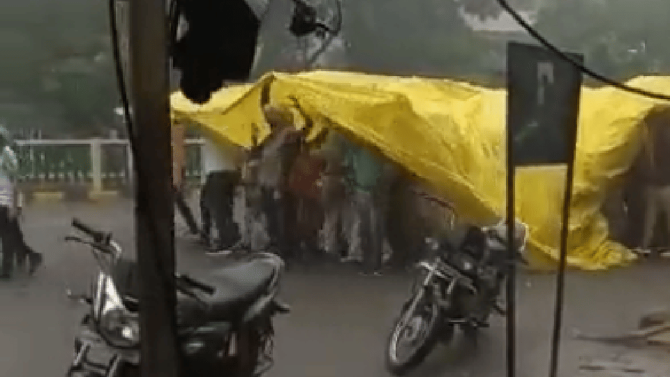 Indore Weather: Heavy rain lashes Indore, trees uprooted, roads water logged
