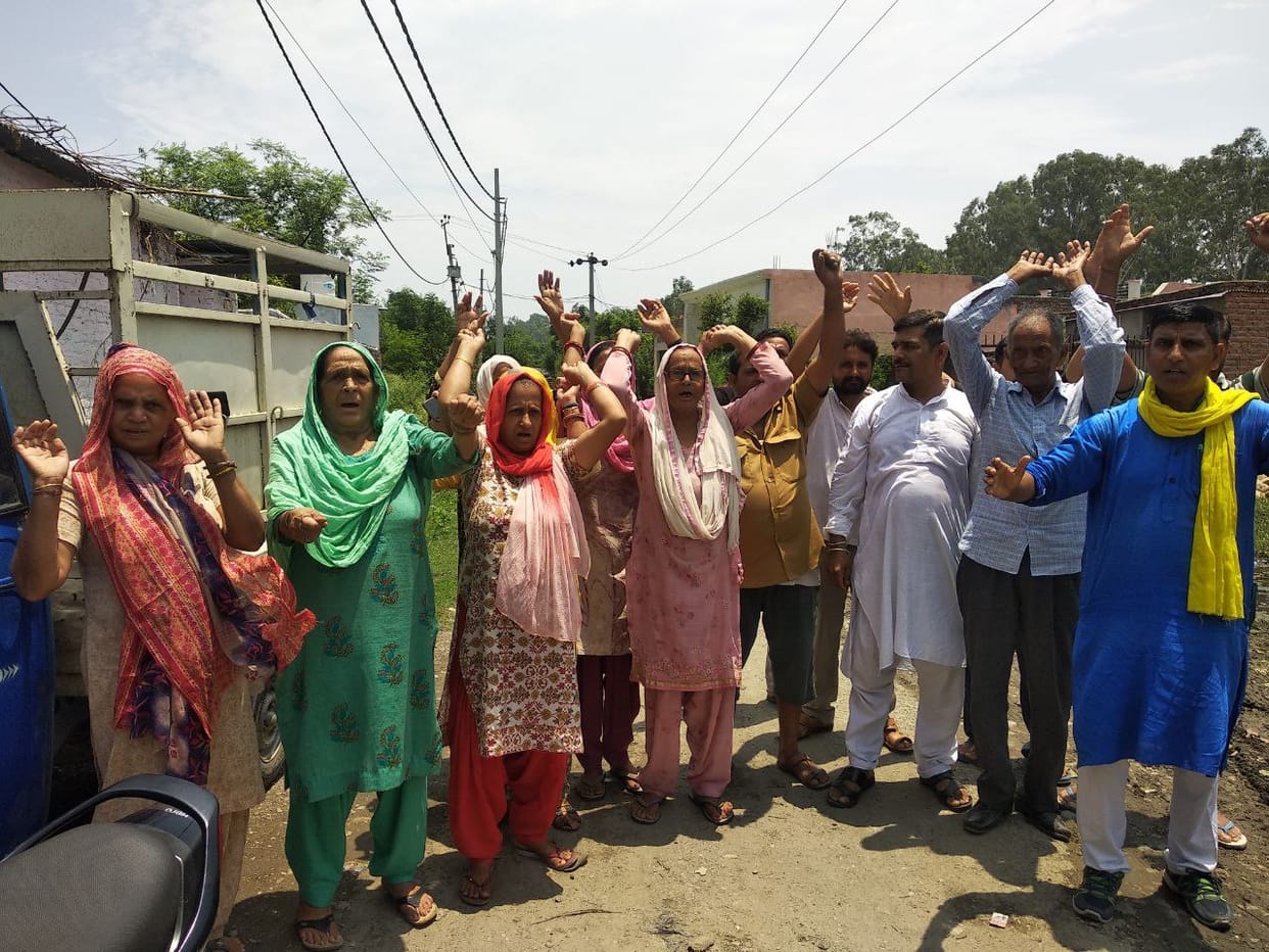 Angry people demonstrated due to lack of basic facilities