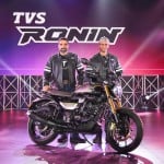 Mr Vimal Sumbly, Head Business - Premium, TVS Motor Company and Mr. R. Babu, Vice President, R&D, TVS Motor Company at the launch of TVS RONIN