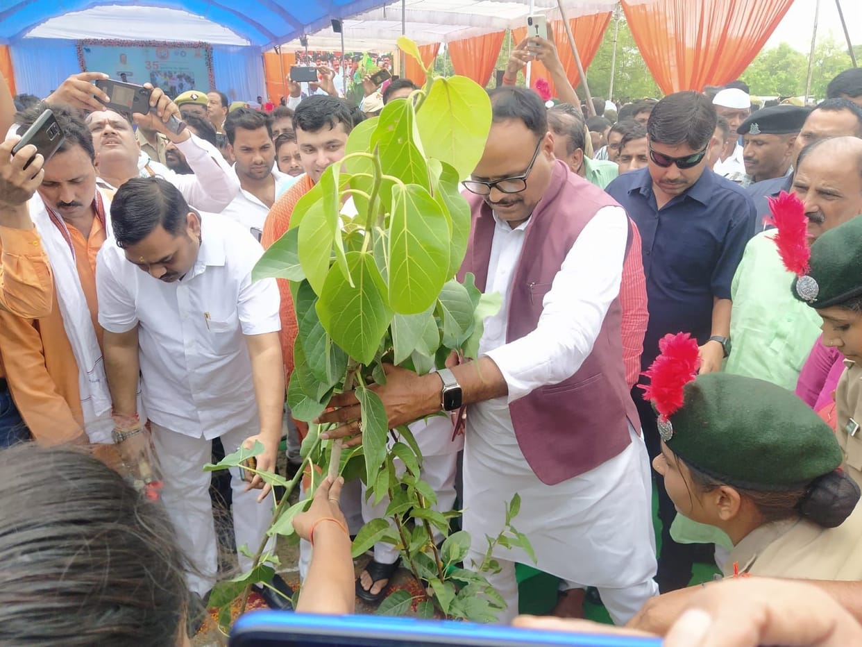 Along with planting, the challenge of saving plants, protect them by adopting: Brajesh Pathak