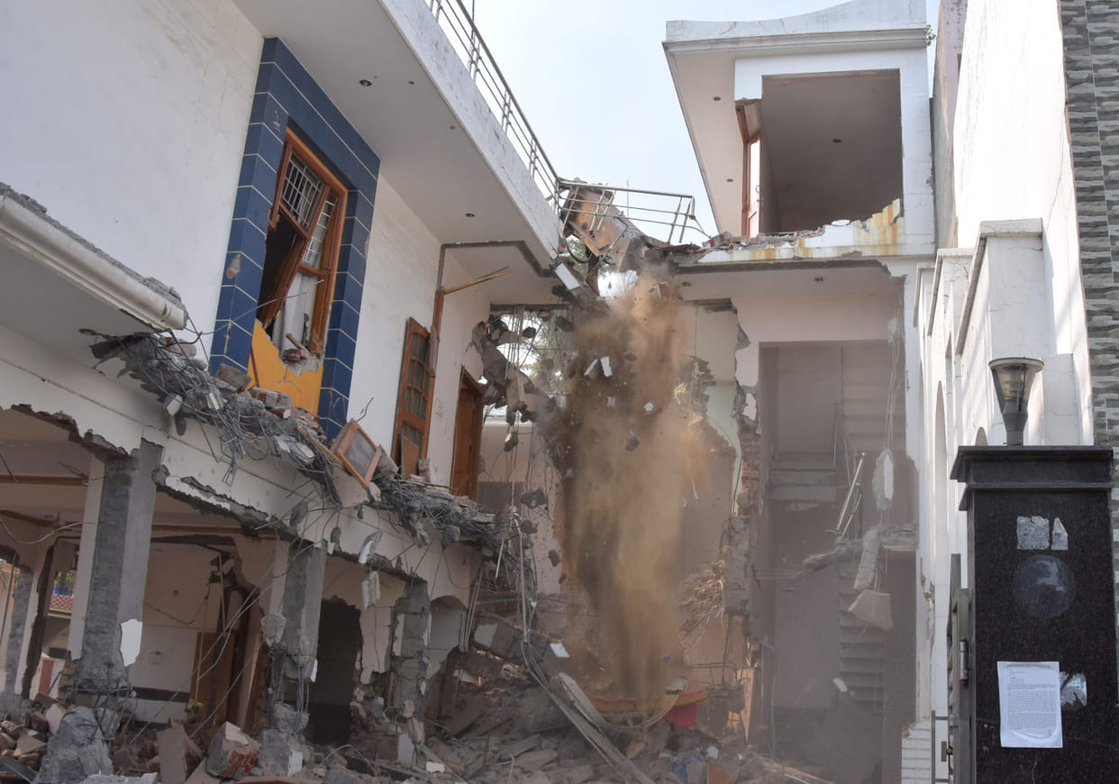 It took 11 hours to demolish the former MLC's kothi