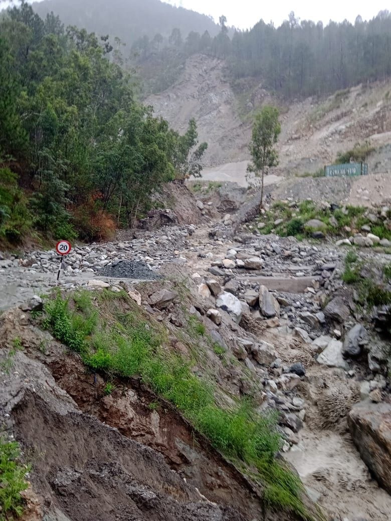 flood in browni khad nh blocked five hour