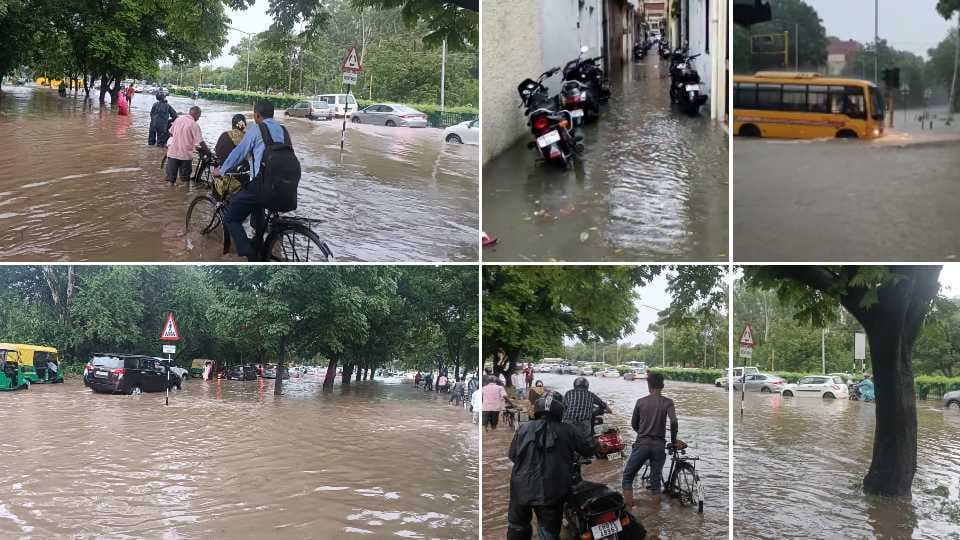 Chandigarh Weather Update: Heavy rain in Chandigarh on Wednesday