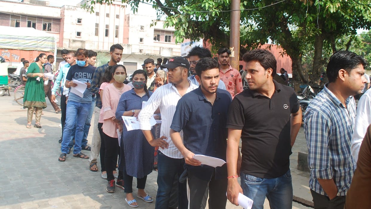 Hathras: 5,923 candidates appeared in both the shifts