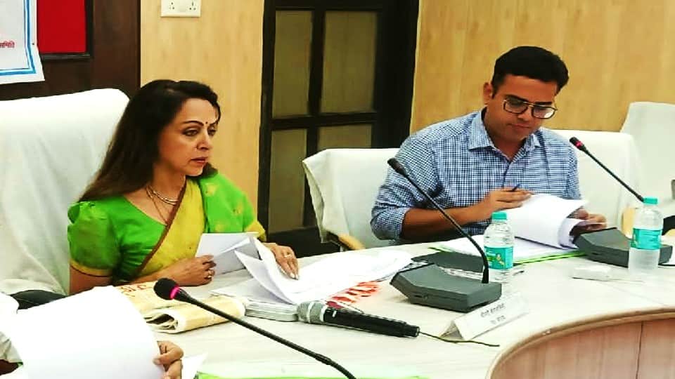 BJP MP Hema Malini reviews development works in Mathura