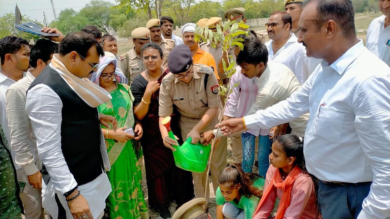 Kanpur Dehat : 42.61 lakh saplings planted at 13 thousand places in a day on Van Mahotsav
