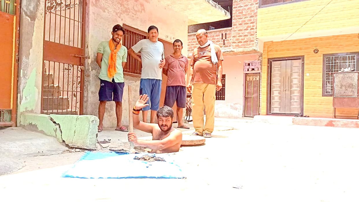 If the hearing was not done, started cleaning, the young man had complained to Jalkal many times, waterlogging starts in the rain