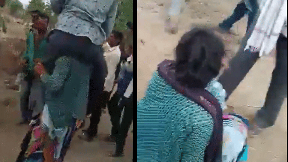 Madhya Pradesh: After Dewas, now inhumanity in Khargone, made her husband sit on the woman's shoulder and walk in the village