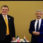 मैक्सिको के विदेश मंत्री मार्सेलो एब्रार्ड कासाबोन के साथ जयशंकर