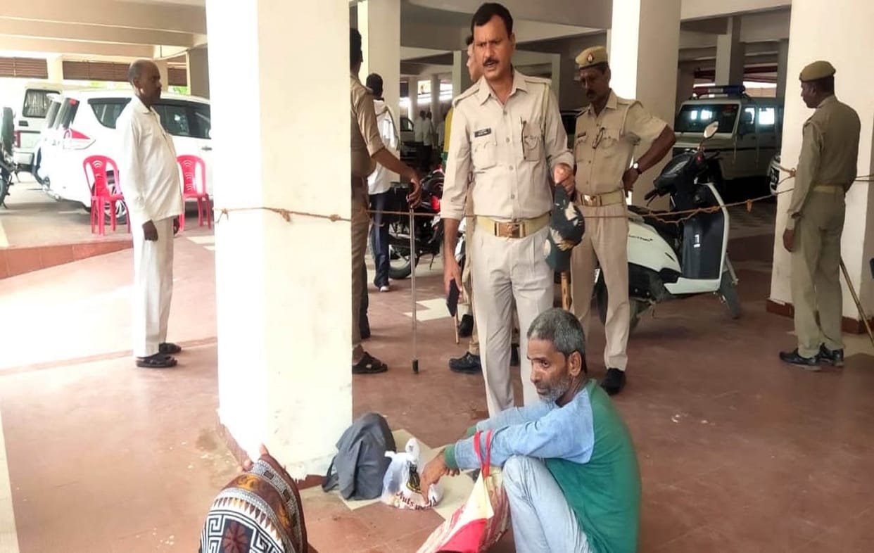 attempts suicide by consuming poison at azamgarh Collectorate family accuses Lekhpal for  demanding bribe
