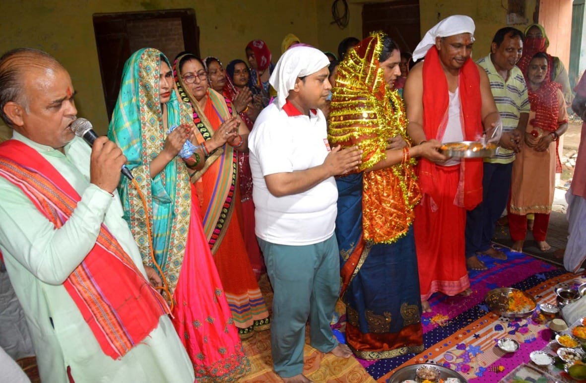 Havan in Bhumiya temple, devotees made sacrifices