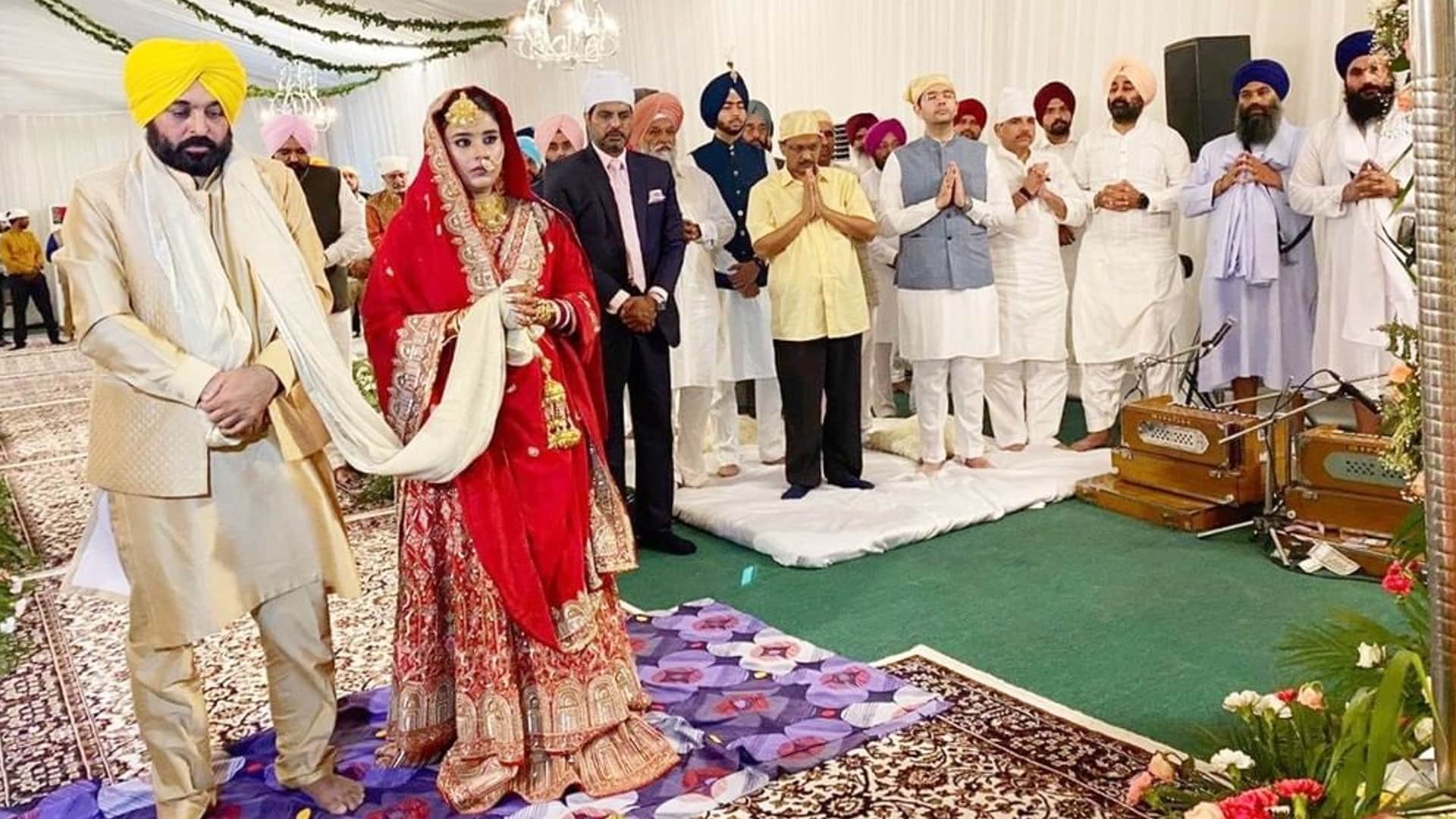 Punjab CM Bhagwant Mann ties the knot with Gurpreet Kaur
