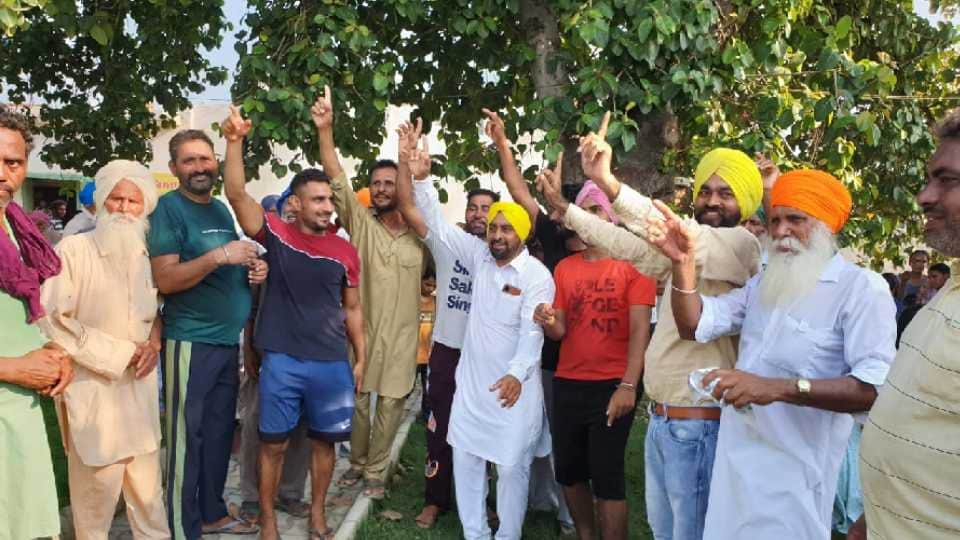 Celebration at Native village on wedding of CM Bhagwat Mann