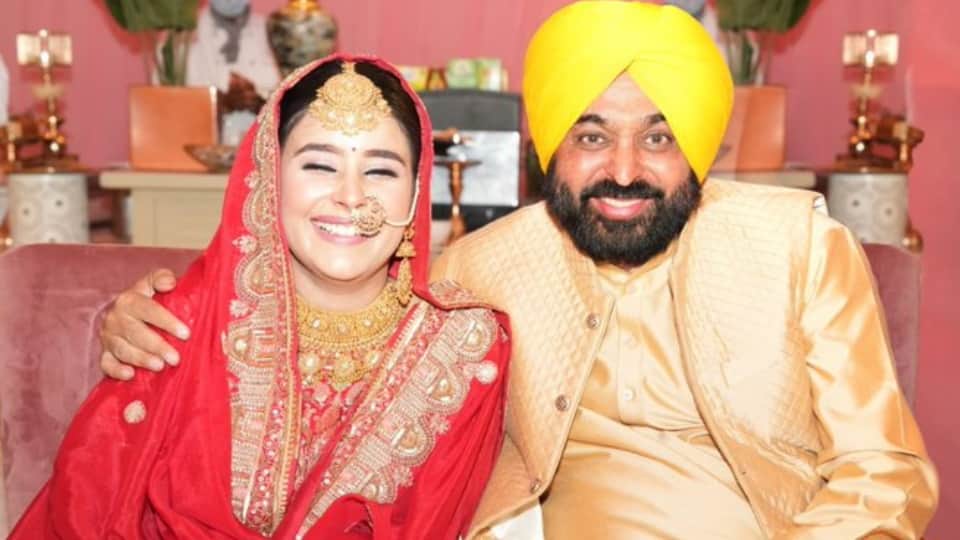 Punjab CM Bhagwant Mann Marriage with Dr. Gurpreet Kaur Today in Pictures