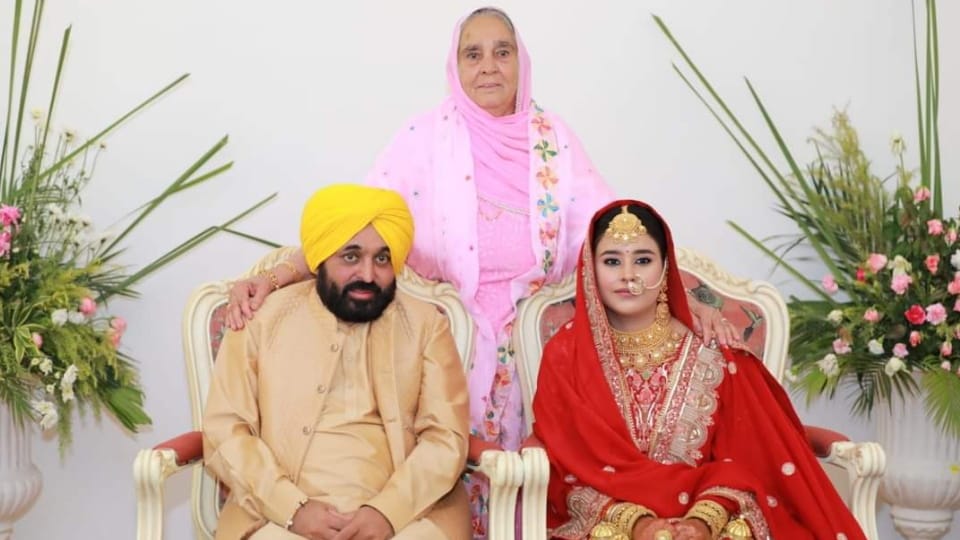Punjab CM Bhagwant Mann Marriage with Dr. Gurpreet Kaur Today in Pictures
