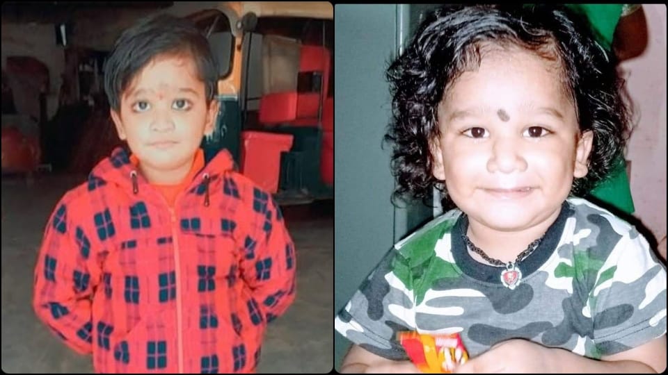 Two children died on the road due to slipping of bike  in mainpuri