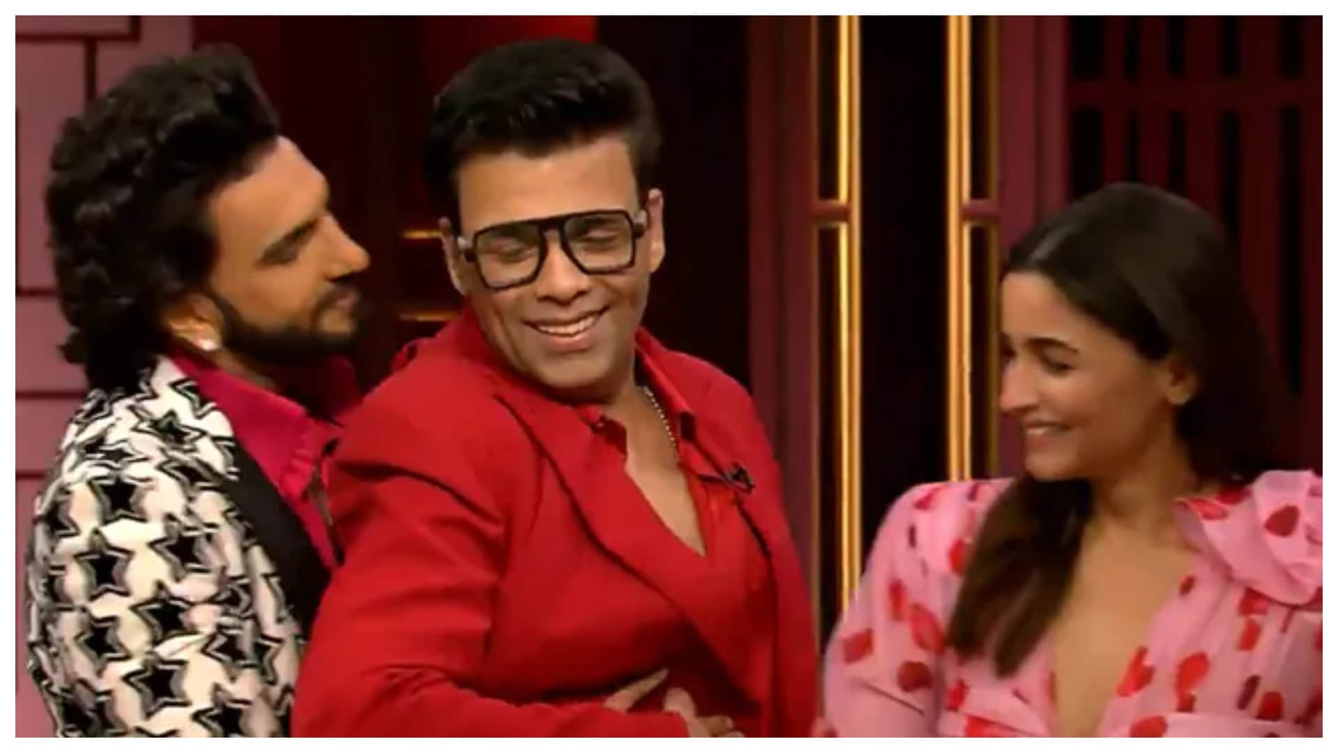 Koffee with Karan 7: in first episode of show alia bhatt praises actor ranveer singh for his fashion sense