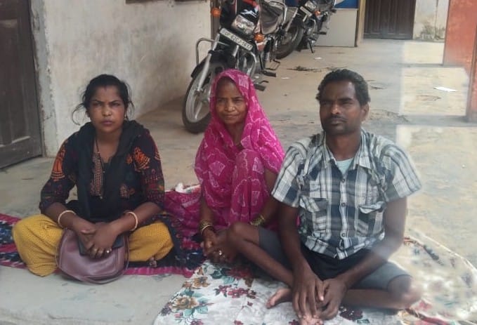 Divyang sitting on dharna demanding death with mother and sister