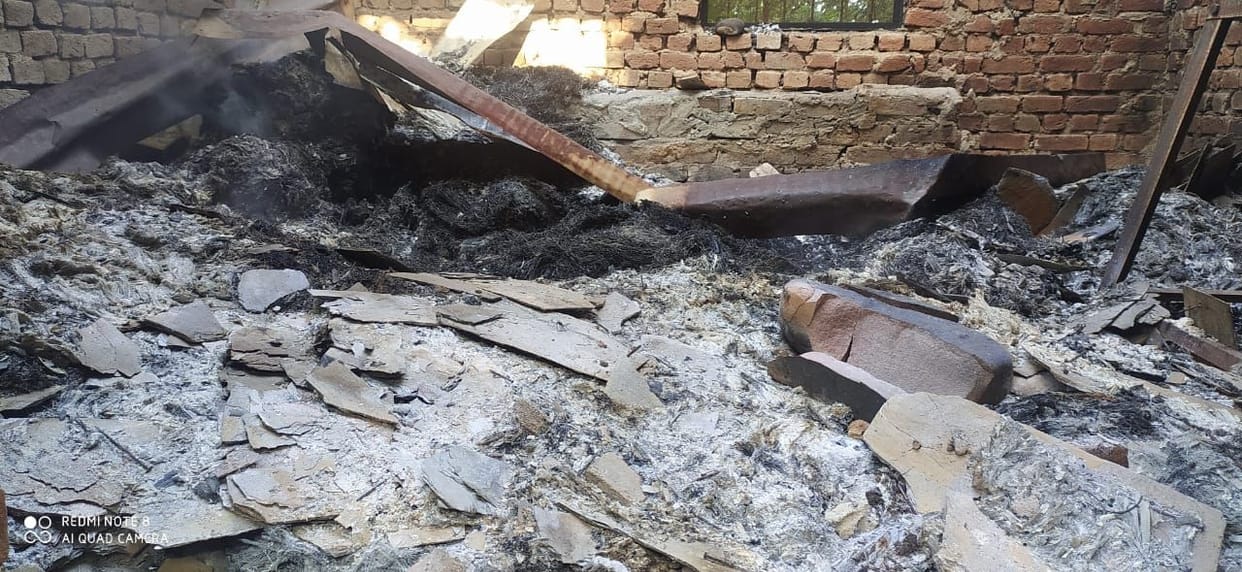 fire in cow shed