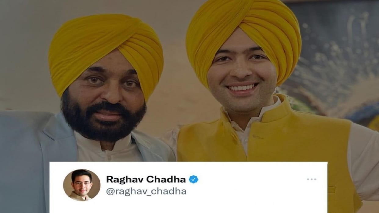 AAP leader Raghav Chadha Reacts to Bhagwant Mann and Gurpreet Kaur Marriage